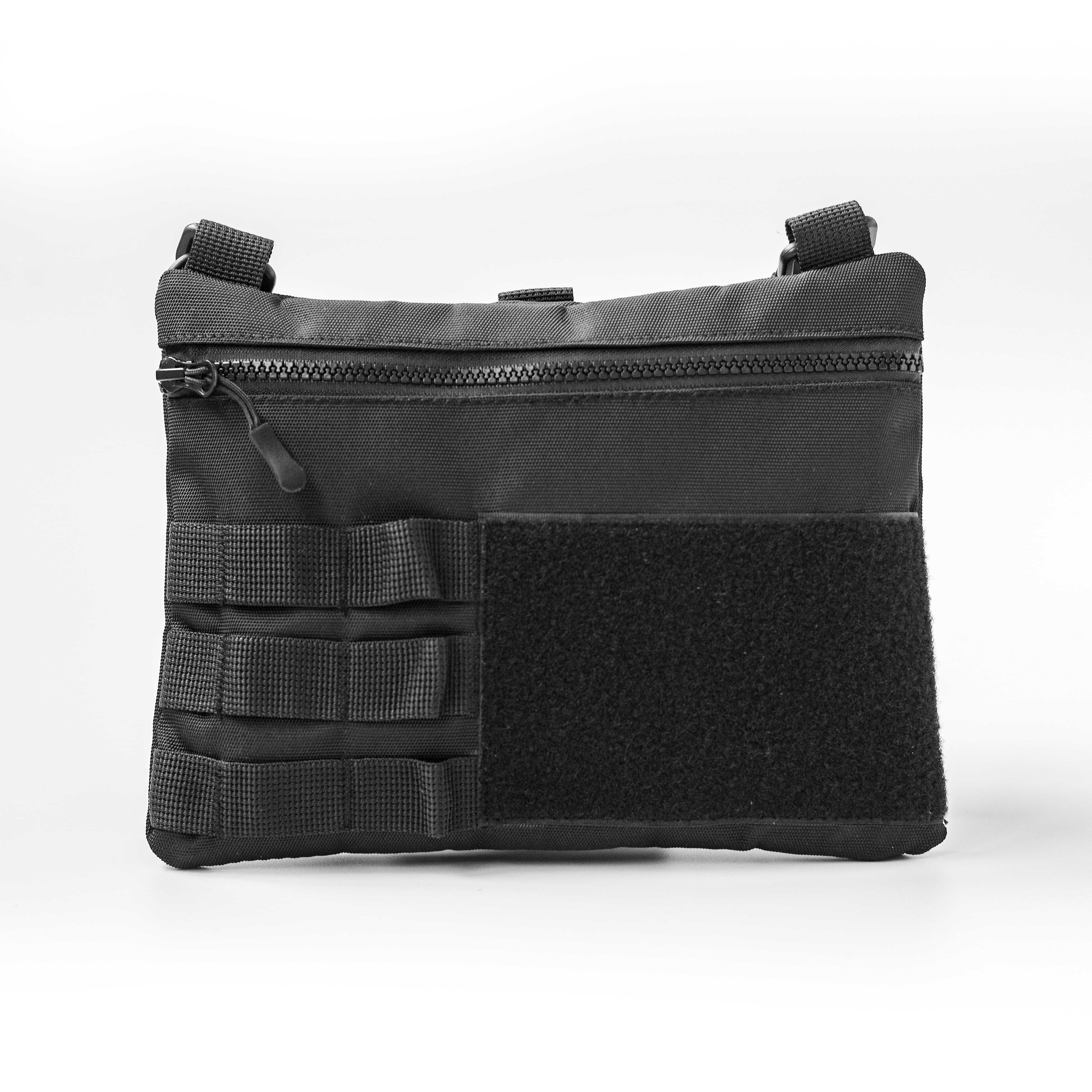 Мужская сумка мессенджер через плечо Agent тканевая с VELCRO и системой MOLLE 26х19х2 см Black (33664661)