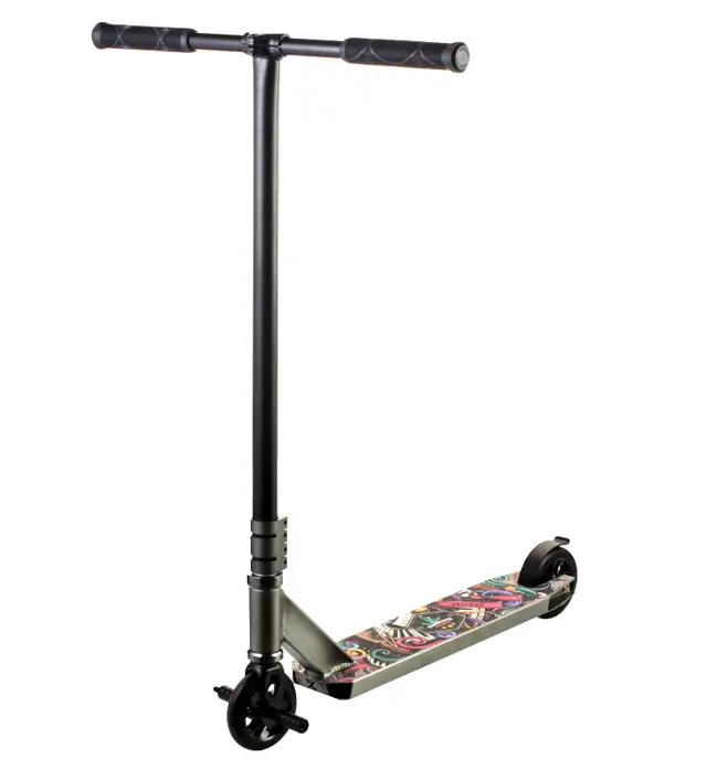 Самокат для трюков детский на алюминиевой раме и руле (19)