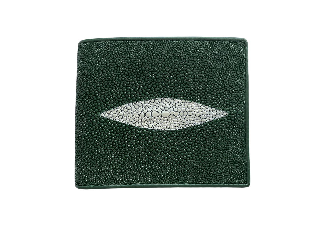 Гаманець-портмоне чоловічий зі шкіри морського ската Зелений (stw120_1)