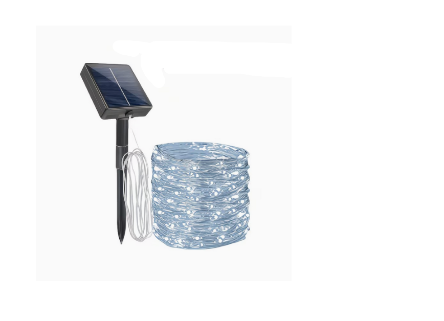 Гирлянда LED уличная на солнечной батарее 12 м из 8 режимов Белый (XS-1212) Гирлянда LED уличная на солнечной батарее 12 м из 8 режимов Белый (XS-1212)
