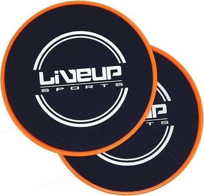 Глайдинг-диски LiveUp SLIDING DISC Оранжево-черный (LS3360) - фото 2