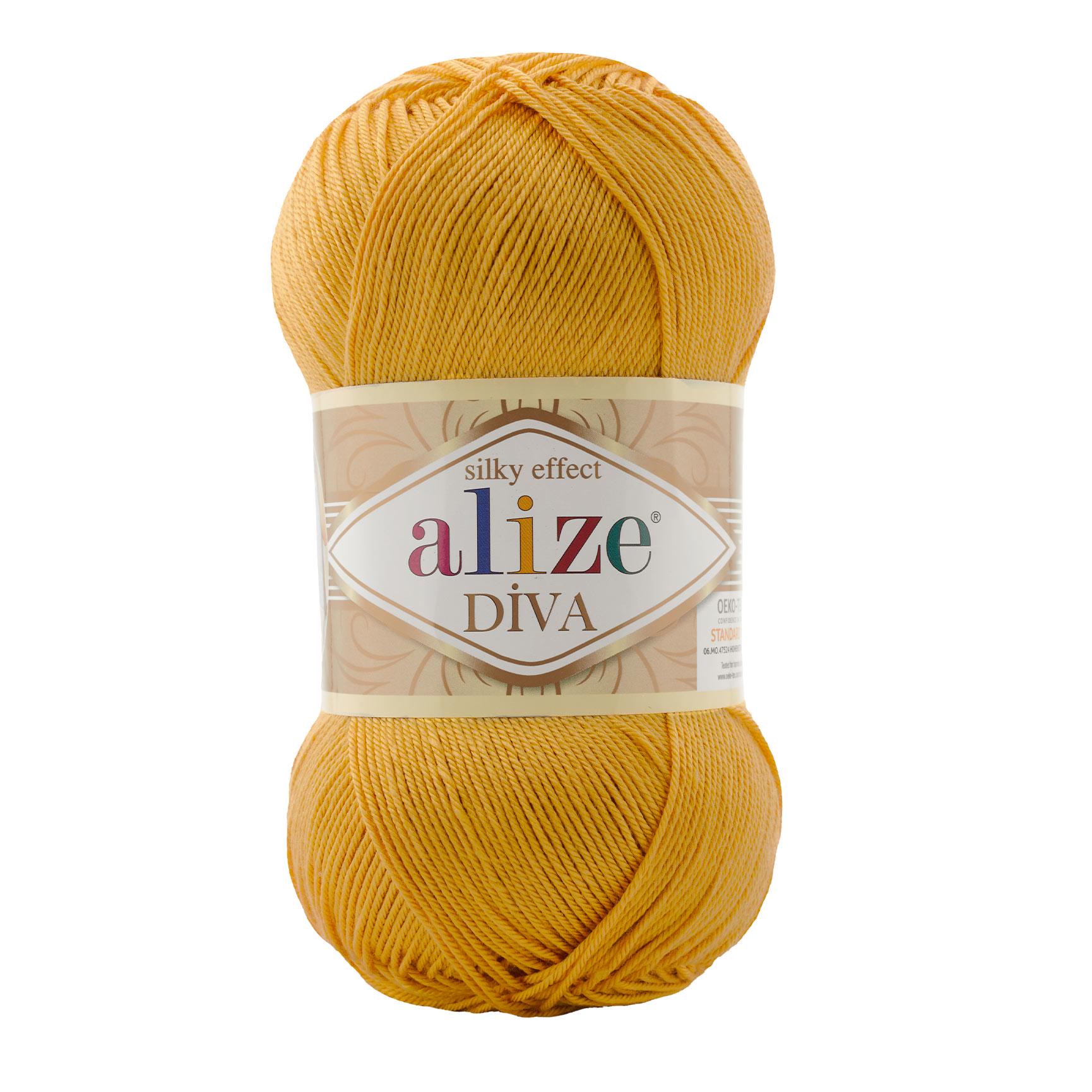 Пряжа Alize Diva 488 Жовтий (7514)