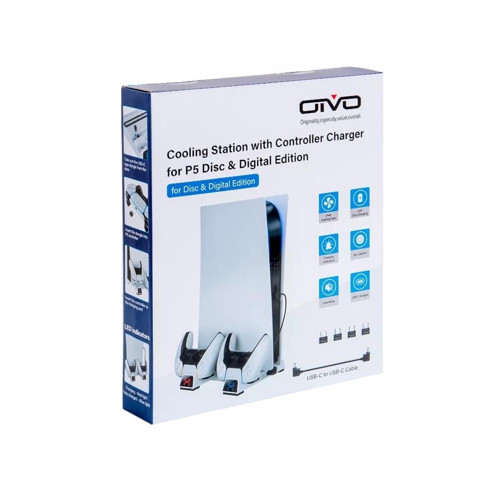 Зарядная станция для двух геймпадов DualSense с LED подсветкой статуса зарядки Зарядная станция для двух геймпадов DualSense с LED подсветкой статуса зарядки