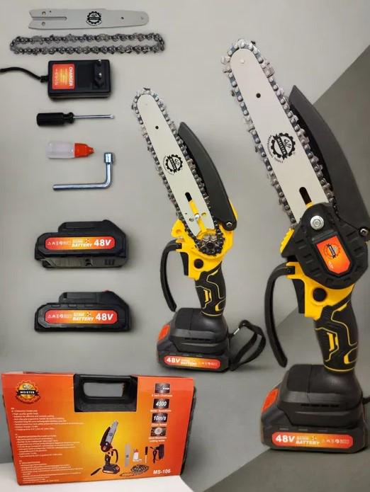 Пила цепная мини аккумуляторная Meister MS-106 6" АКБ 2 шт. в кейсе (27352491) - фото 3 Пила цепная мини аккумуляторная Meister MS-106 6" АКБ 2 шт. в кейсе (27352491) - фото 3