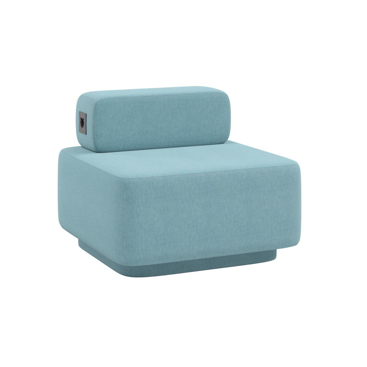 Кресло Corner со встроенной розеткой и зарядкой USB 80x80x65 см Серо-голубой (D61.1) Кресло Corner со встроенной розеткой и зарядкой USB 80x80x65 см Серо-голубой (D61.1)