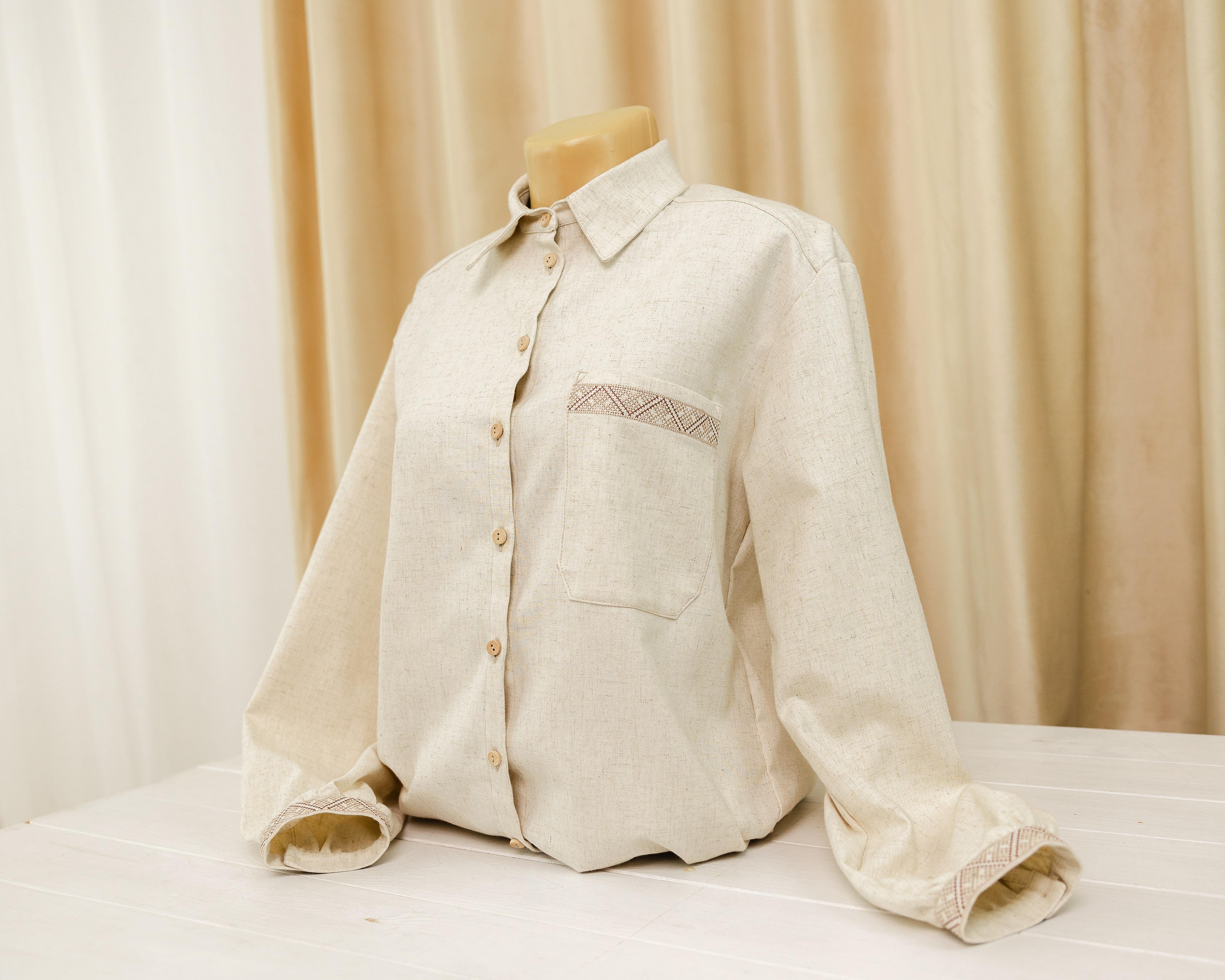 Вышитая рубашка женская Яворина льняная S/M (0002203) - фото 2 Вышитая рубашка женская Яворина льняная S/M (0002203) - фото 2