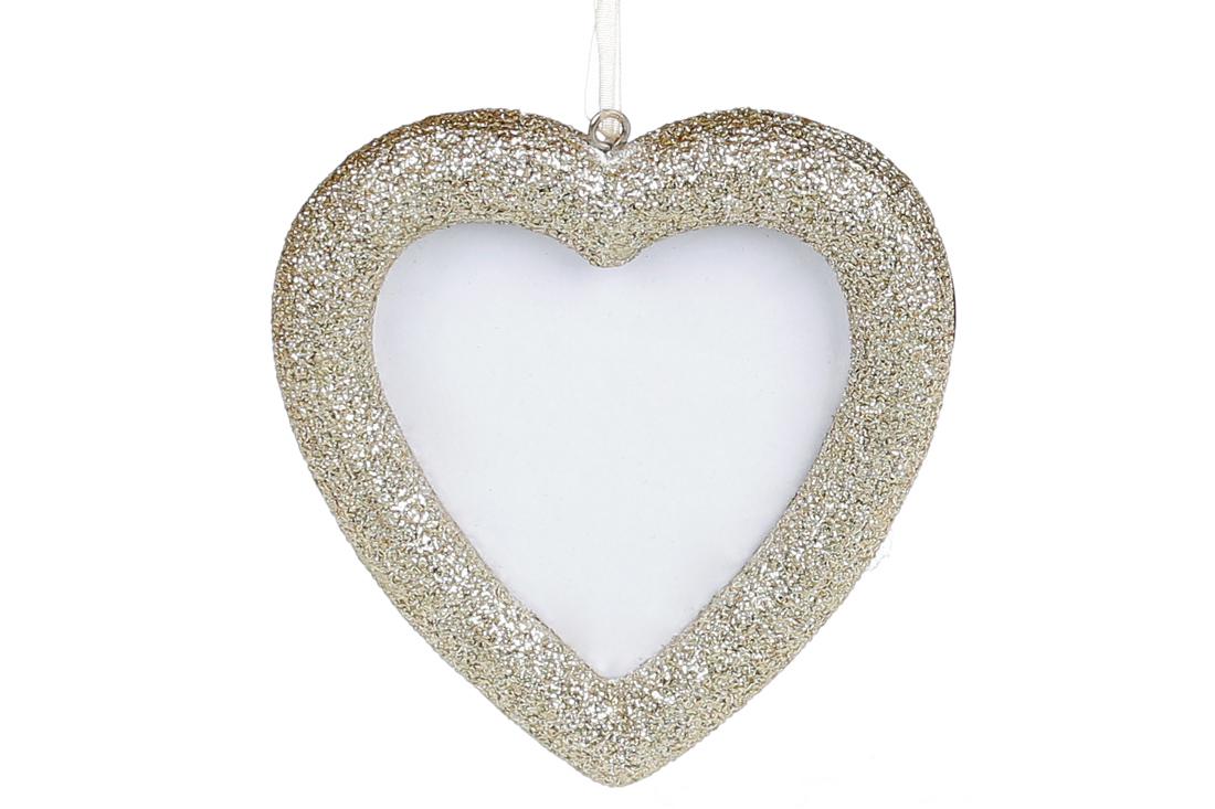 Елочное украшение Фоторамка Сердце BonaDi (829-334)