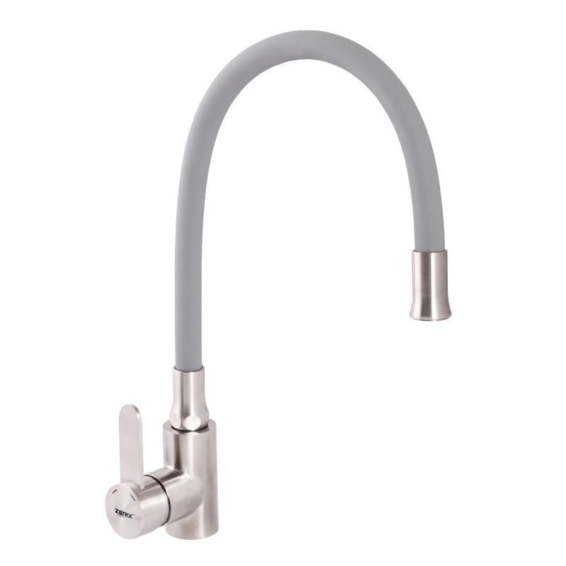 Смеситель для кухни Zerix LR74004-9 с гибким изливом Серый (LL1204)