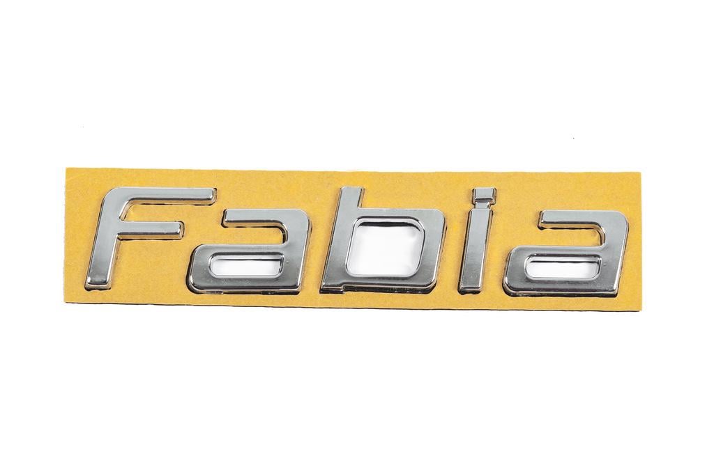 Надпись Fabia Davs Auto для Skoda Fabia 2007-2014 гг. abs-пластик Хром