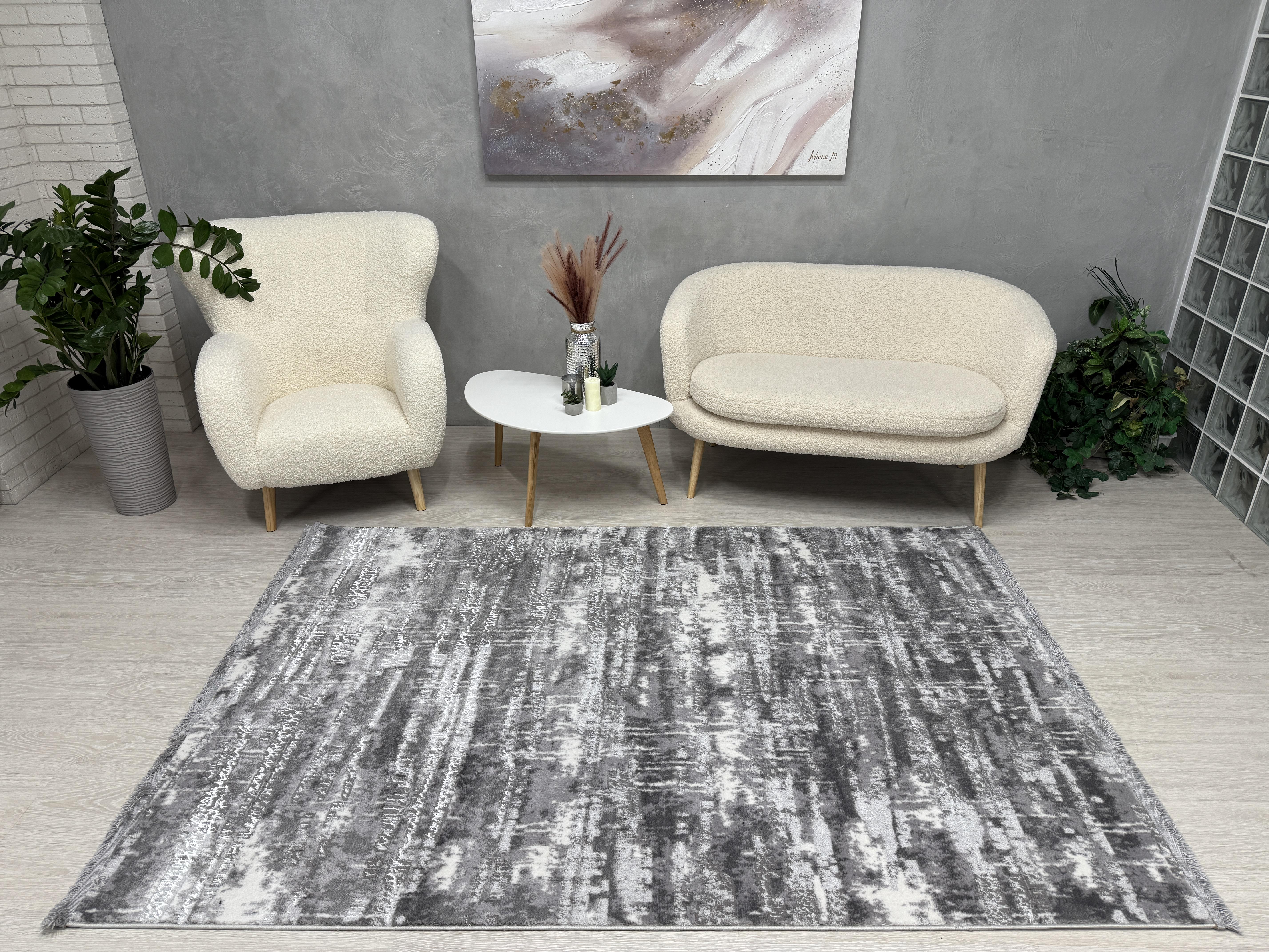 Килим Mars з невисоким ворсом 200x300 см Сірий (2701BKG/AG9) - фото 6 Килим Mars з невисоким ворсом 200x300 см Сірий (2701BKG/AG9) - фото 6