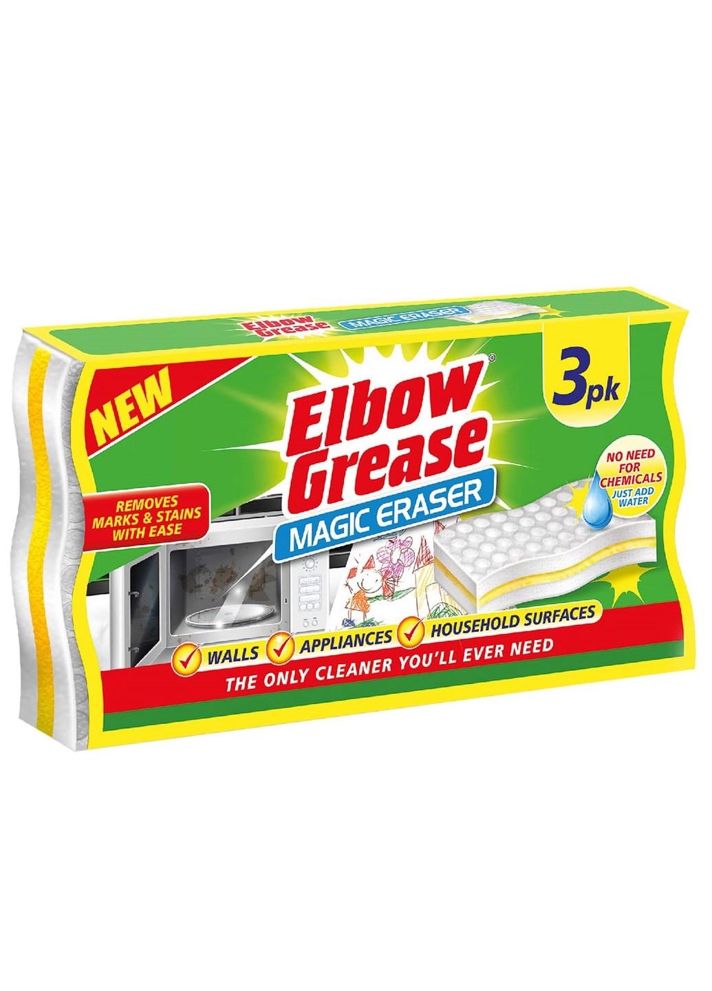 Губка для чистки без моющих средств Elbow Grease Magic Eraser 3 шт. (Е-01307) - фото 1