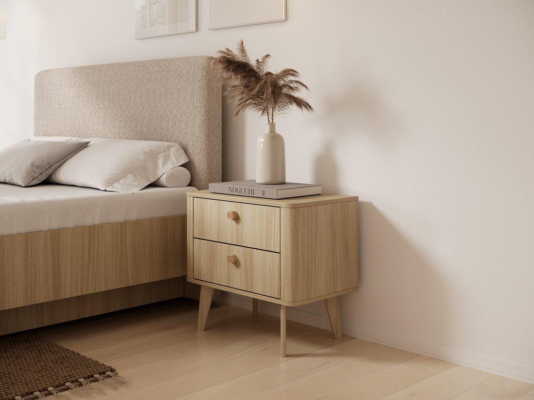 Тумба прикроватная Perfect Home Viki 2S с 2 ящиками Дуб баристая (PFH-091411)