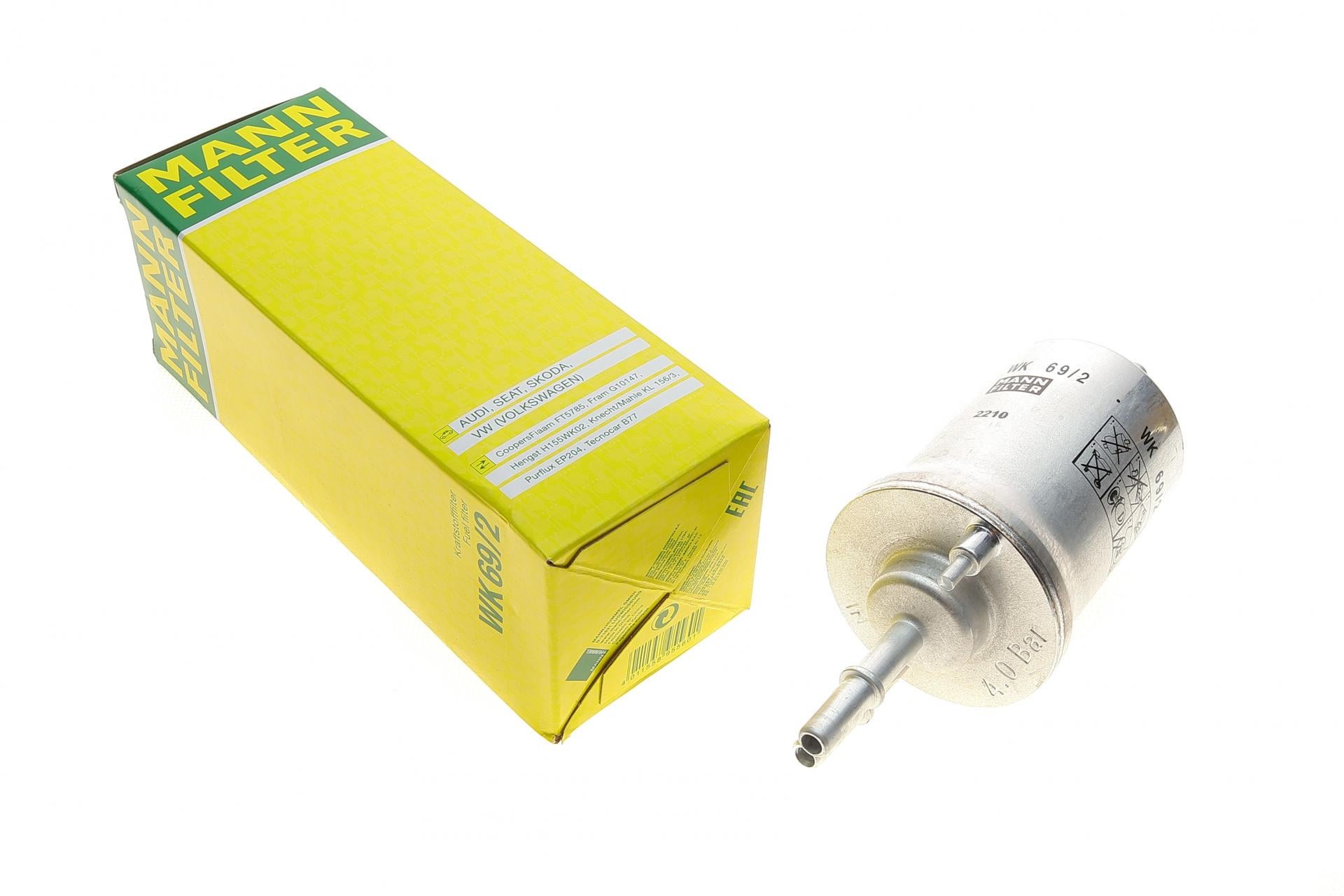 Фильтр топливный Mann-Filter для VW Caddy 1,6 BiFuel/ 2,0 EcoFuel 04- (WK 69/2)