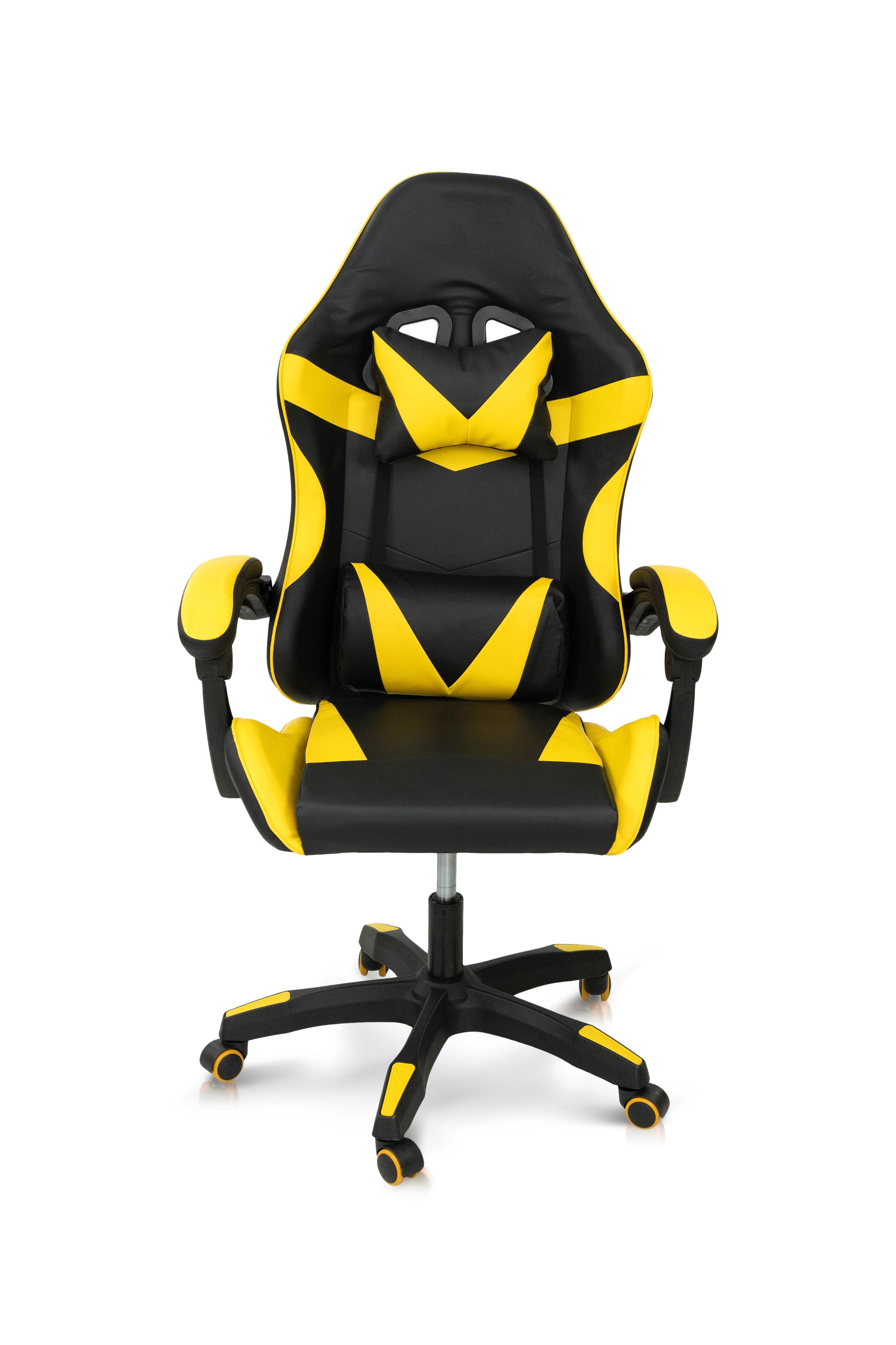 Крісло геймерське Мікс Меблі Слім механізм газліфт Чорний/Жовтий (А0055759) - фото 4 Крісло геймерське Мікс Меблі Слім механізм газліфт Чорний/Жовтий (А0055759) - фото 4