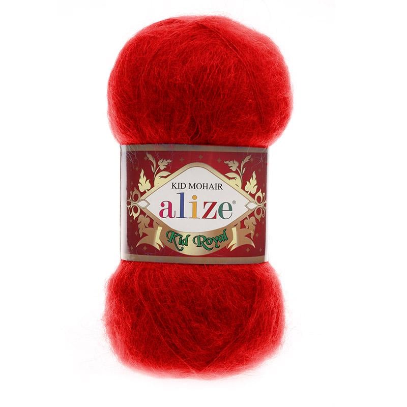 Пряжа Alize Kid Mohair 56 Червоний