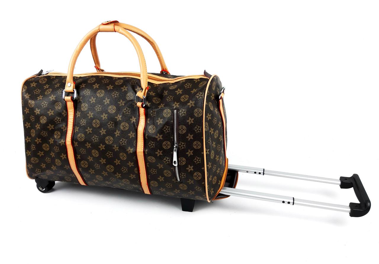 Сумка на колесах Sky travel з ременем 50x20x34 см Коричневий (1045273944) - фото 8 Сумка на колесах Sky travel з ременем 50x20x34 см Коричневий (1045273944) - фото 8