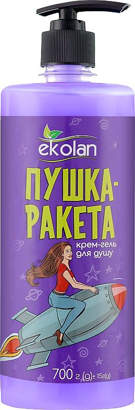 Крем-гель для душа Ekolan Пушка-ракета с дозатором 700 г (18099)