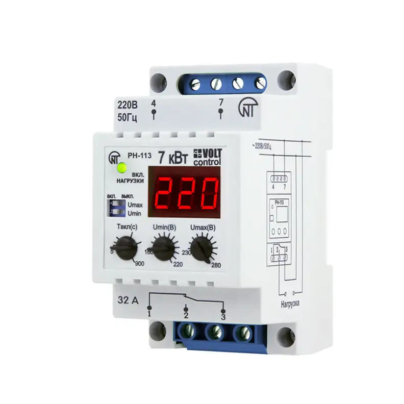 Реле защиты и контроля напряжения Novatek-Electro РН-113