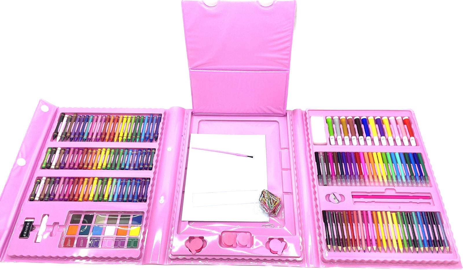 Набор для рисования Bambi Super Mega Art Set 208 пр./маркеры/карандаши/краски в чемоданчике Розовый (C 49385)