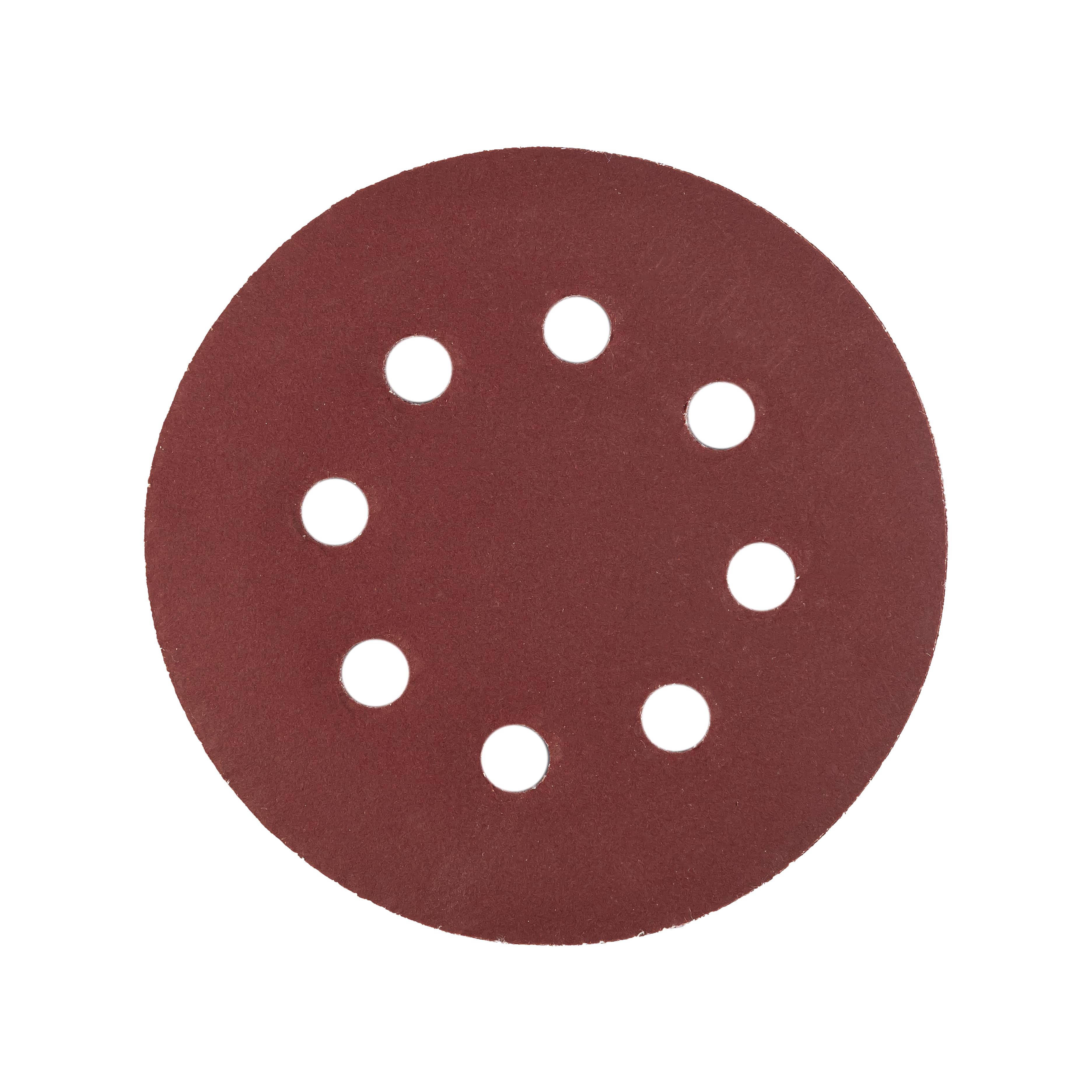 Шлифовальный круг Polax на липучке самозацепной 125 мм К400 с отверстиями (54-223)