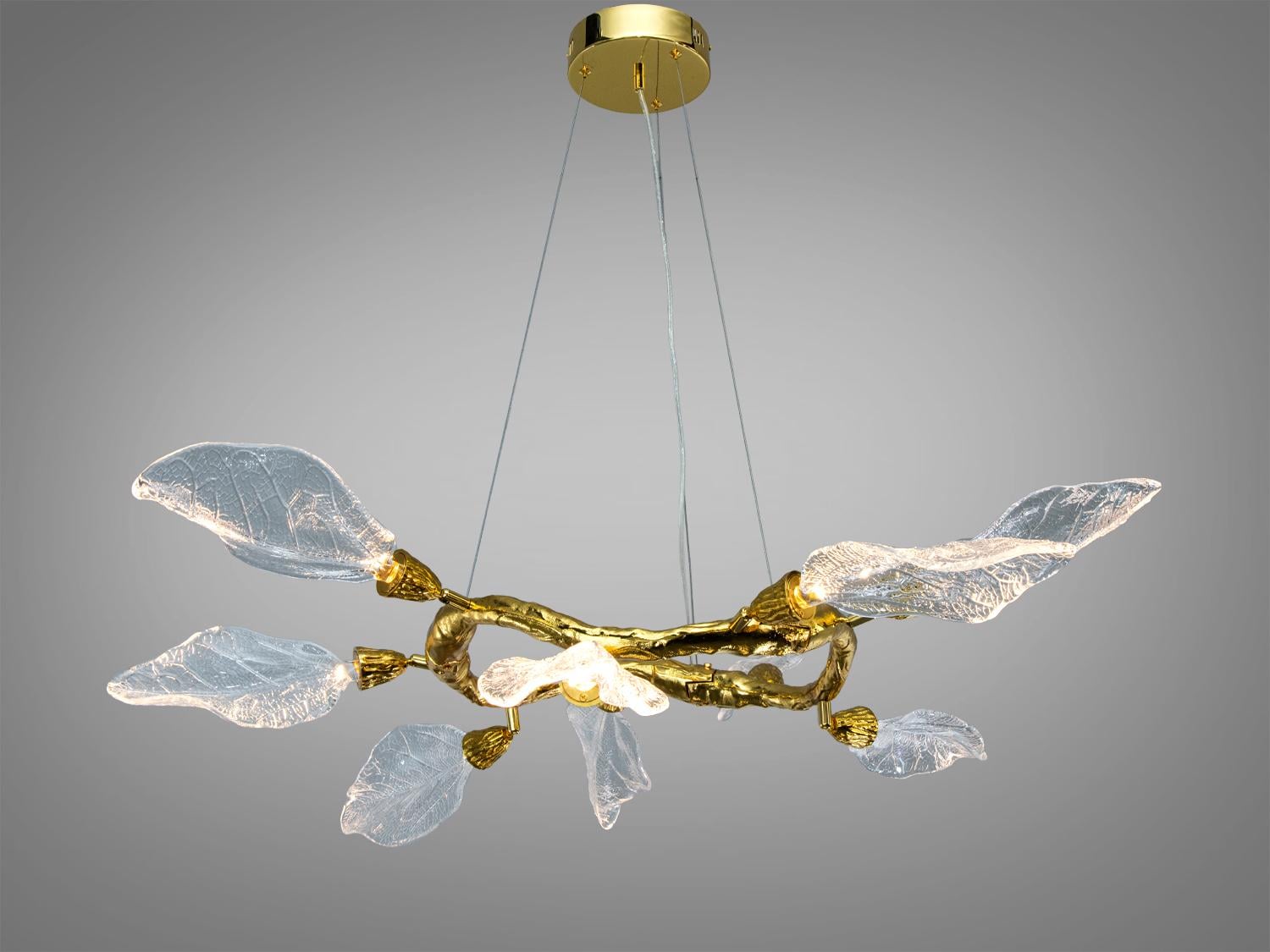 Люстра LED подвесная Diasha 20 Вт Золотой (P8085/D800G)