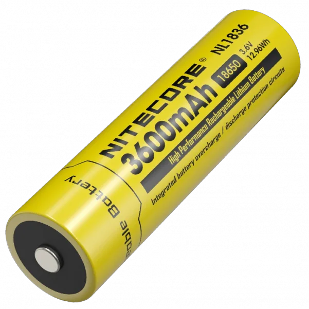 Акумулятор захищений Nitecore 18650 NL1836 Li-Ion 3,6V 3600 mAh Жовтий (23936306)