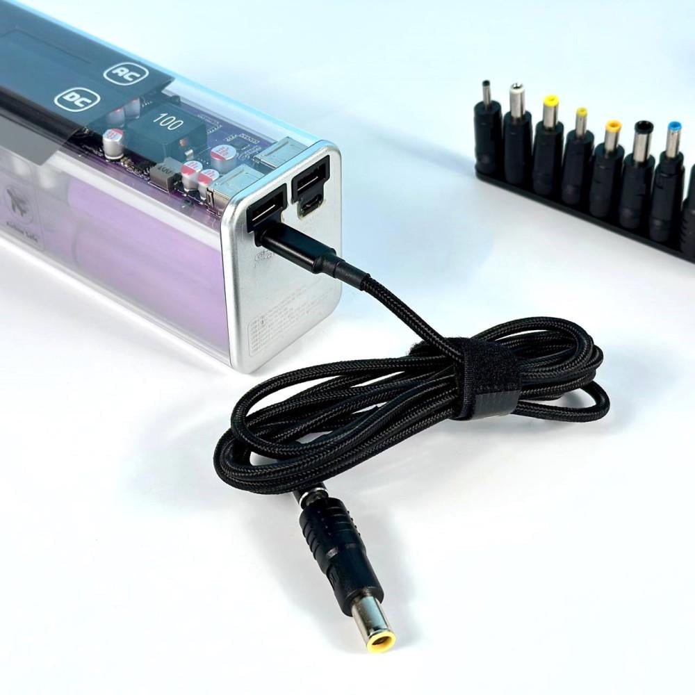 Комплект адаптеров с переходником из Type-c на DC JoyPro 100W 175 см Черный (28f81070) - фото 4