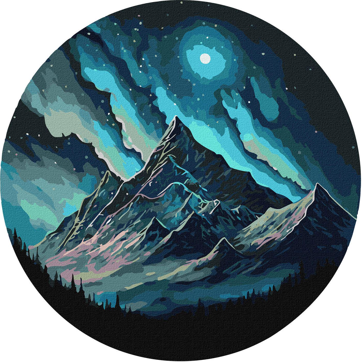 Картина по номерам Идейка Ночной сияние d 29 см (KHO-R1018)