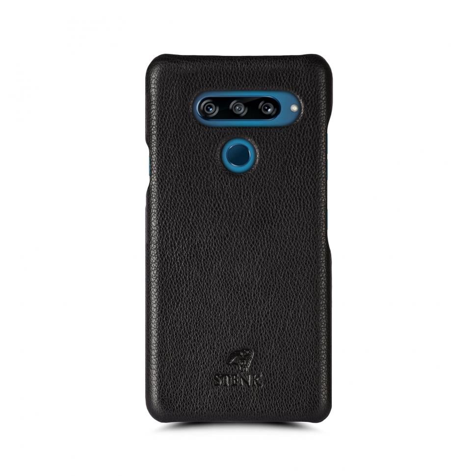 Кожаная накладка Stenk Cover для LG V40 ThinQ Черный (69308)