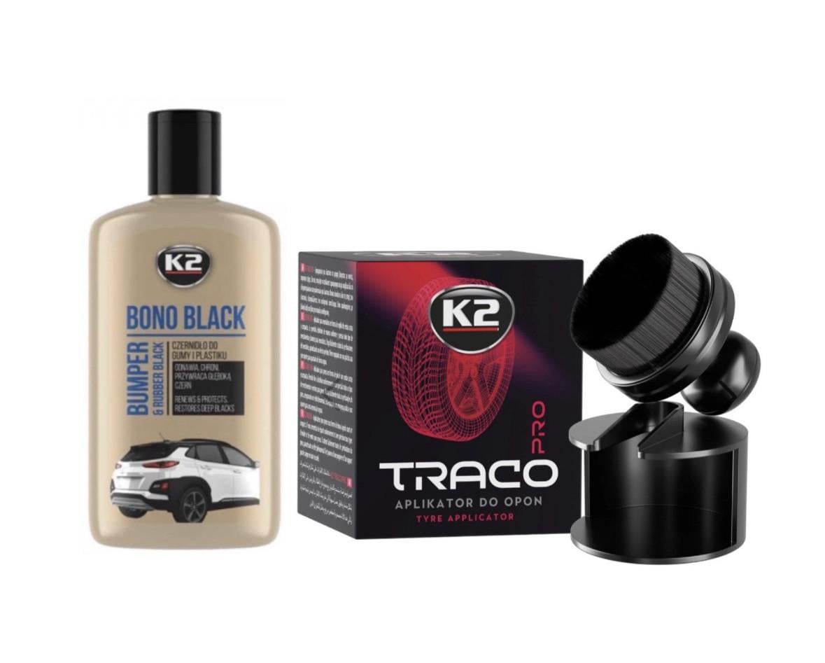 Набір для чорніння шин/гуми K2 чорнитель Bono Black та щітка traco (35007669)