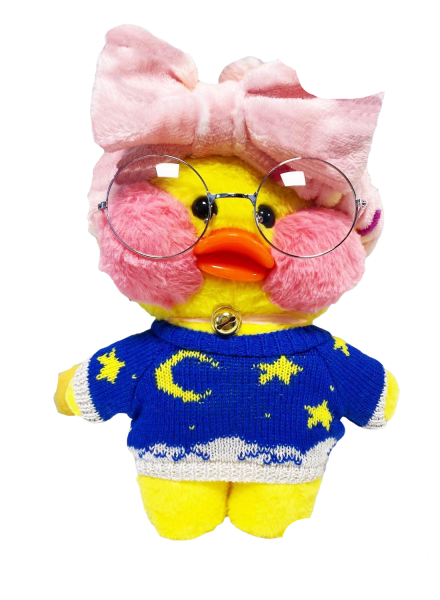 Игрушка мягкая Cute Toy LaLa fanfan №3 с бантом и очками 30 см Желтый (339a78e3)