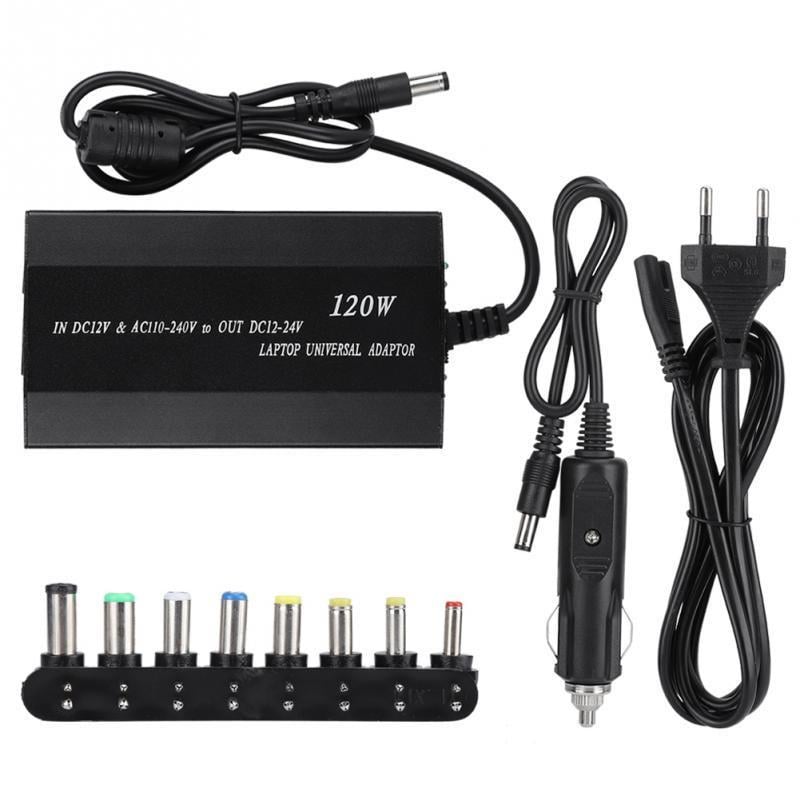 Блок живлення для ноутбуків laptop charger 120 W 12/24 V 8 перехідників (681ff17d)