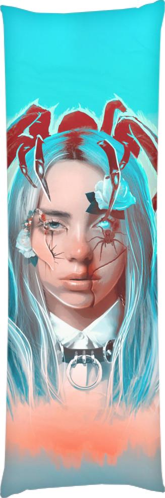 Подушка дакимакура Billie Eilish 16 60x180 см (14102413)