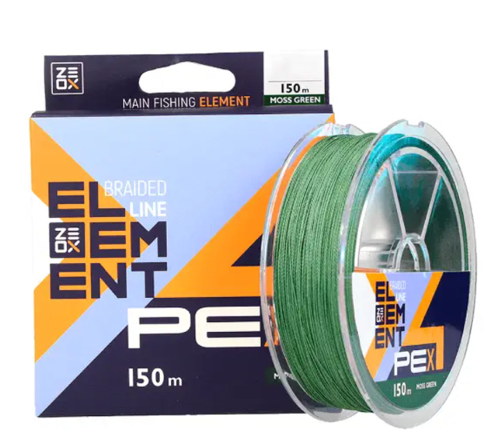 Шнур Zeox Element PE X4 150 м 0,233 мм Moss Green (4110045)