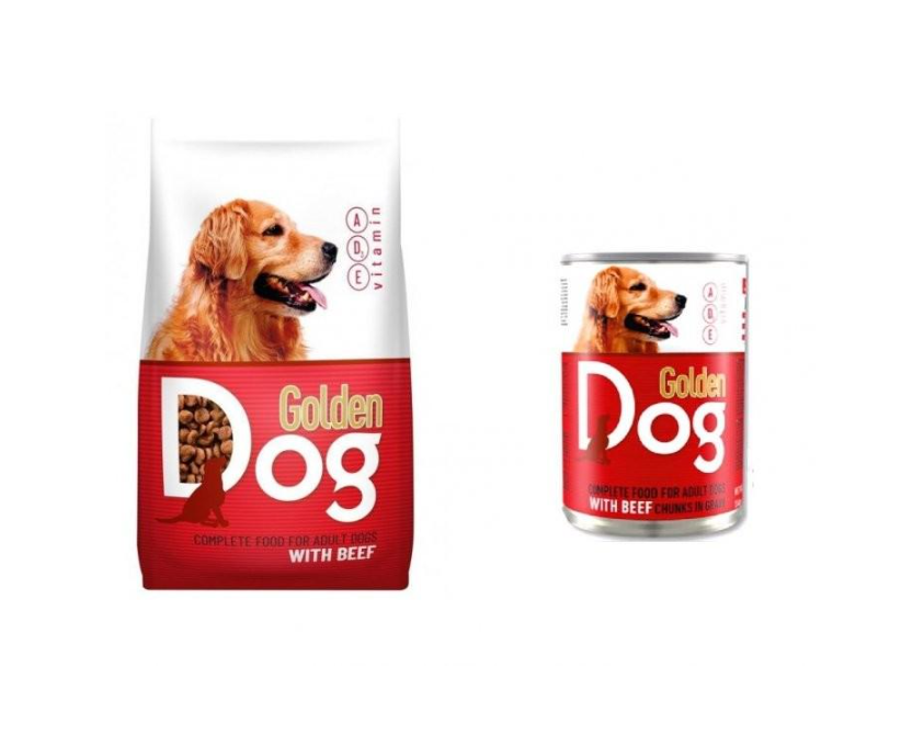 Корм сухой Golden Dog для взрослых собак всех пород с курицей с консервой 10 кг 0,415 г (325321450)