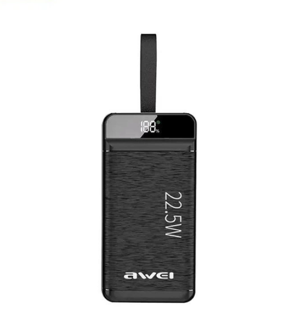 Повербанк AWEI P142K для телефона с быстрой зарядкой с ремешком 50 000 mAh
