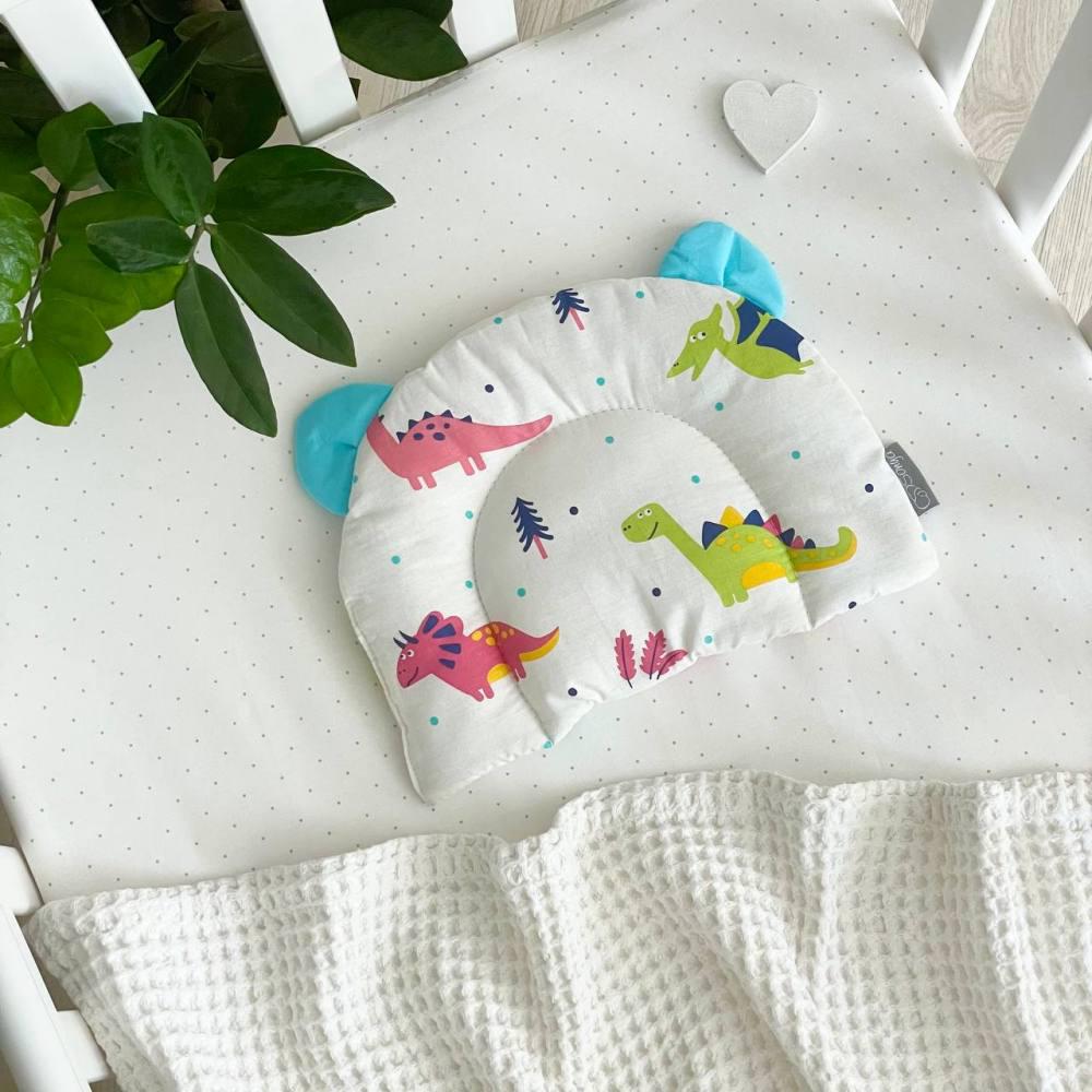 Подушка-позиционер детская Динозавры с ушками 28х21 см (318) Подушка-позиционер детская Динозавры с ушками 28х21 см (318)