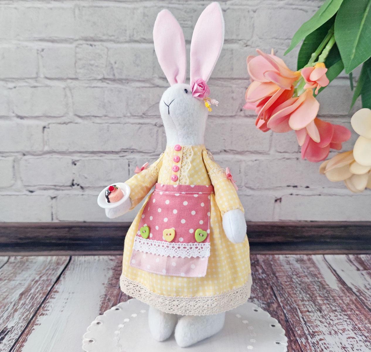 Лялька інтер'єрна в стилі тильда Зайка господиня  (1772398803)