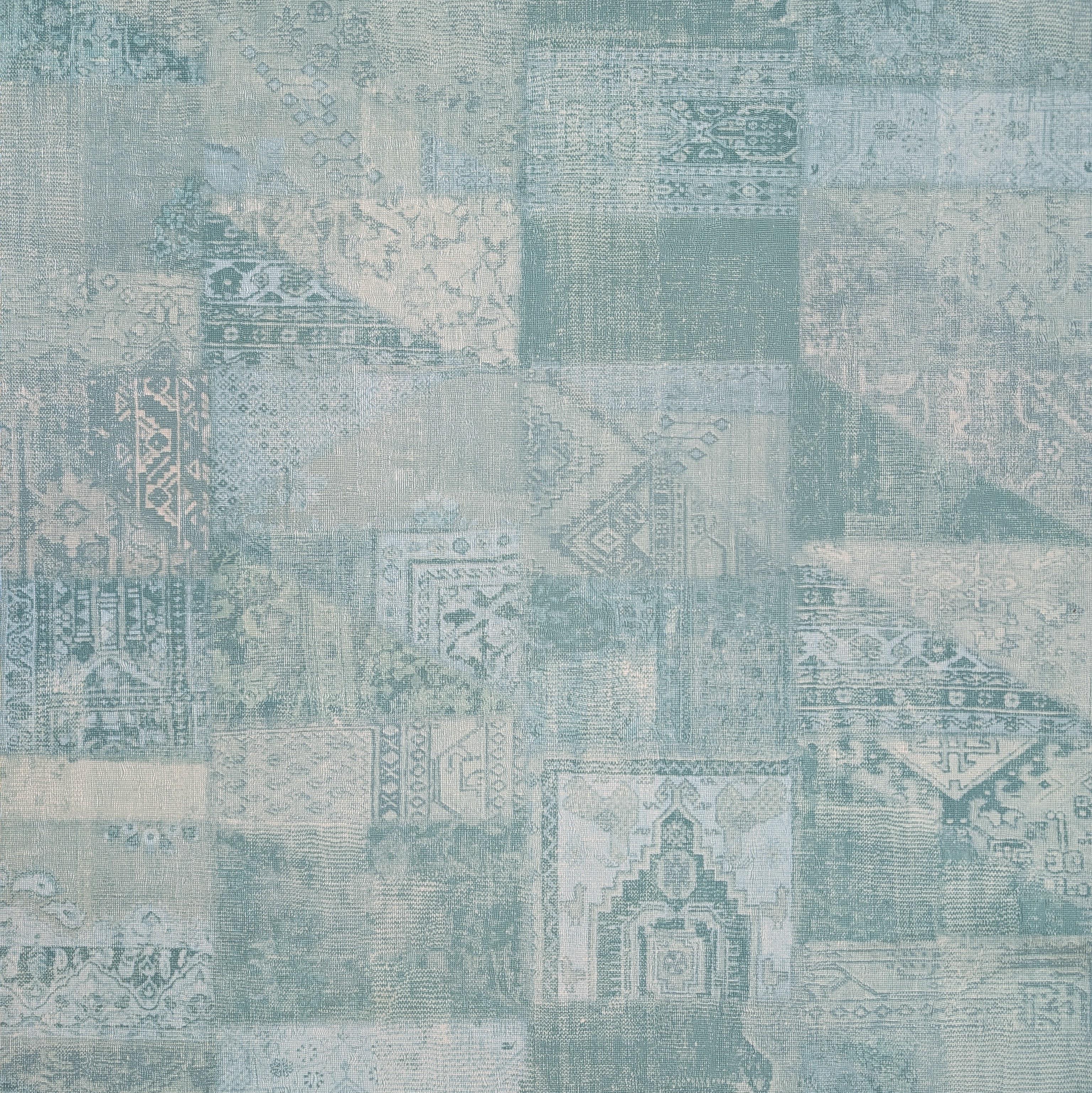 Обои флизелиновые Eijffinger Masterpiece 358033 Пэчворк Бирюзовый