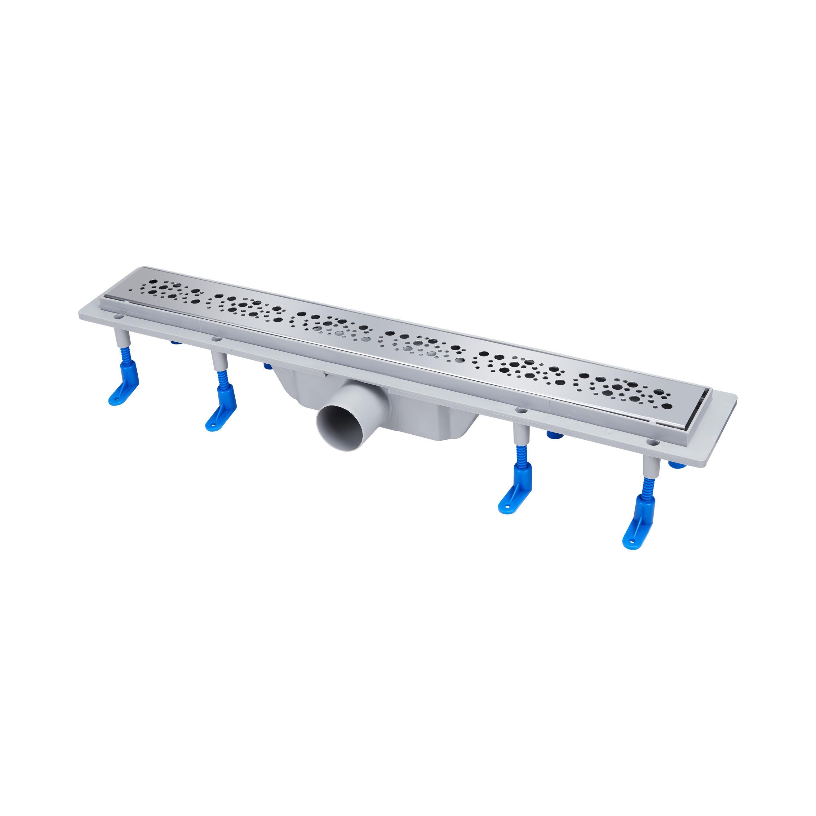 Трап Qtap Dry FC304-600 линейный с сухим затвором и нержавеющей решеткой 600х73 мм