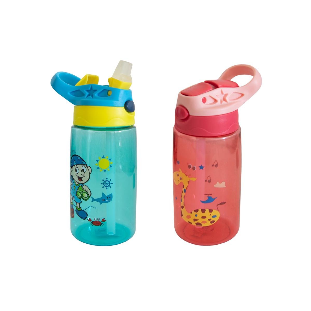 Пляшка для води Baby Bottle LB400 із трубочкою 500 мл 2 шт. Синій/Червоний (3000085-TOP-2)