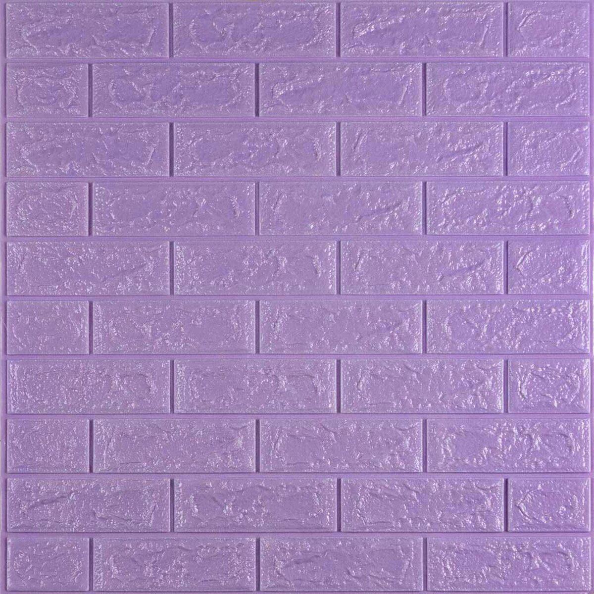 3D-панель кирпич самоклеящийся SW-00000083 015-5 700х770х5 мм Фиолетовый