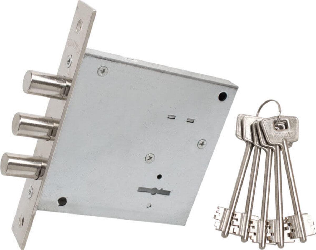 Замок врезной Bruno 1278 5 кл Хром