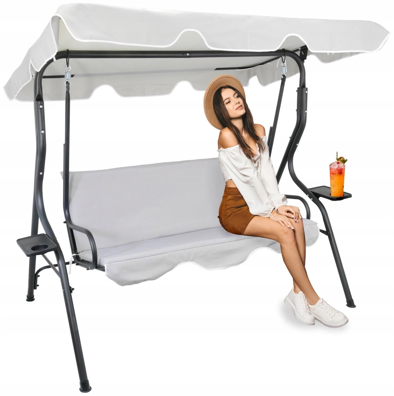 Садовые качели GardenLine VIP 170х110х153 см Grey (2941223446)