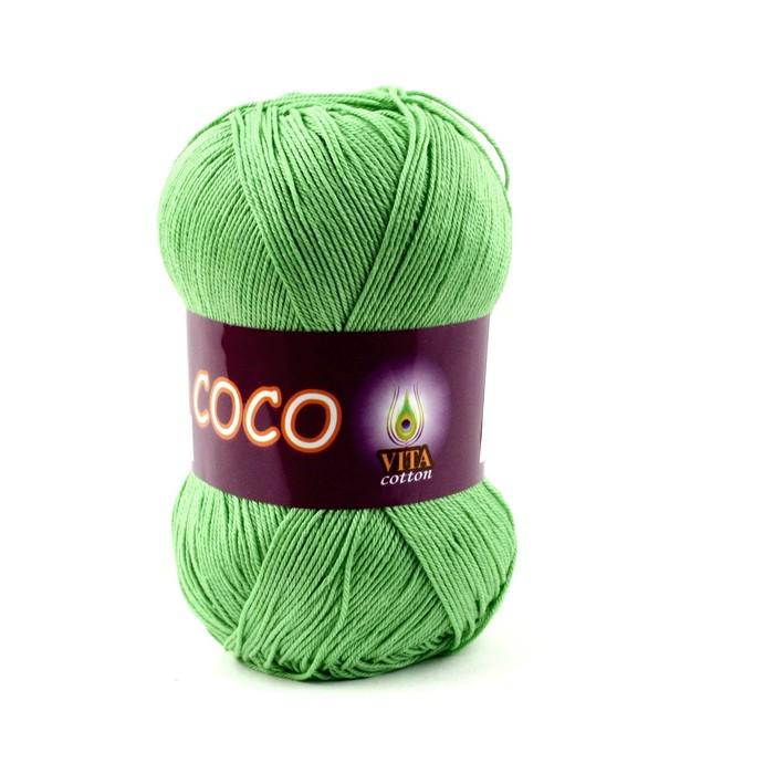 Пряжа Vita Cotton Coco 4324 зеленый (3400)