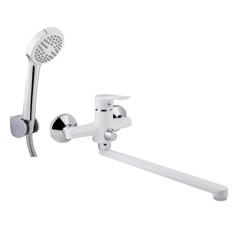 Смеситель для ванны Q-tap Polaris WHI 005 New латунь Белый (QTPOLWHI005)