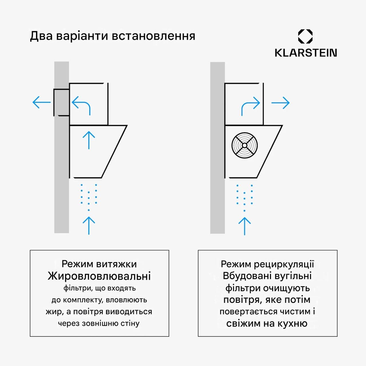 Вытяжка настенная KLARSTEIN Alessia 60 см (10047448) - фото 4 Вытяжка настенная KLARSTEIN Alessia 60 см (10047448) - фото 4
