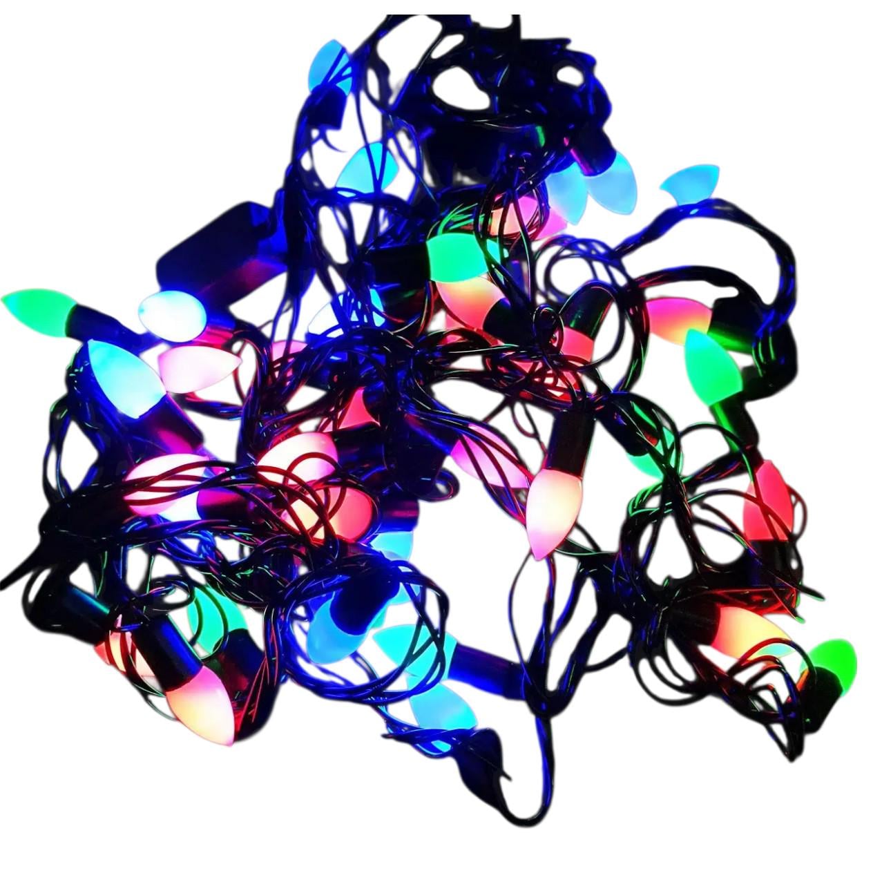 Гирлянда-нитка диодная Капли дождя матовая от сети 40LED 5 м Разноцветный (7G-F-7117)