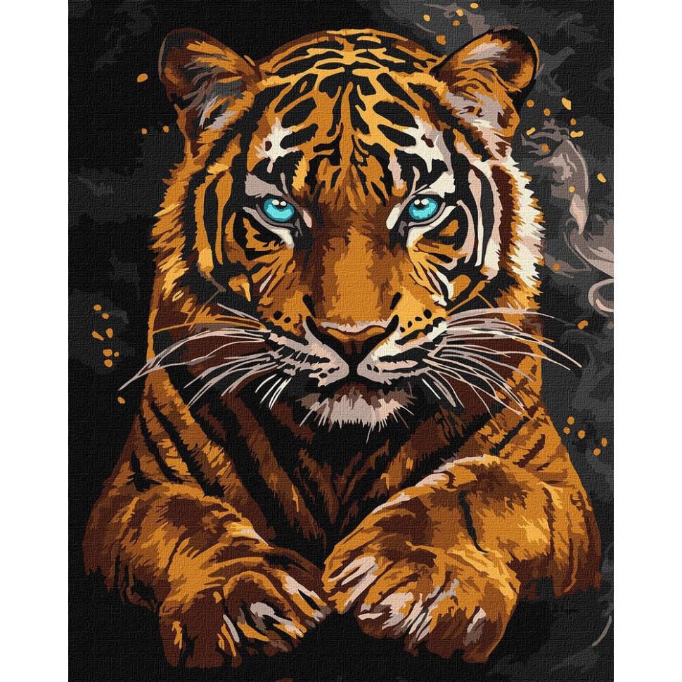 Картина по номерам Ideyka Дикий тигр 40x50 см (KHO6812)