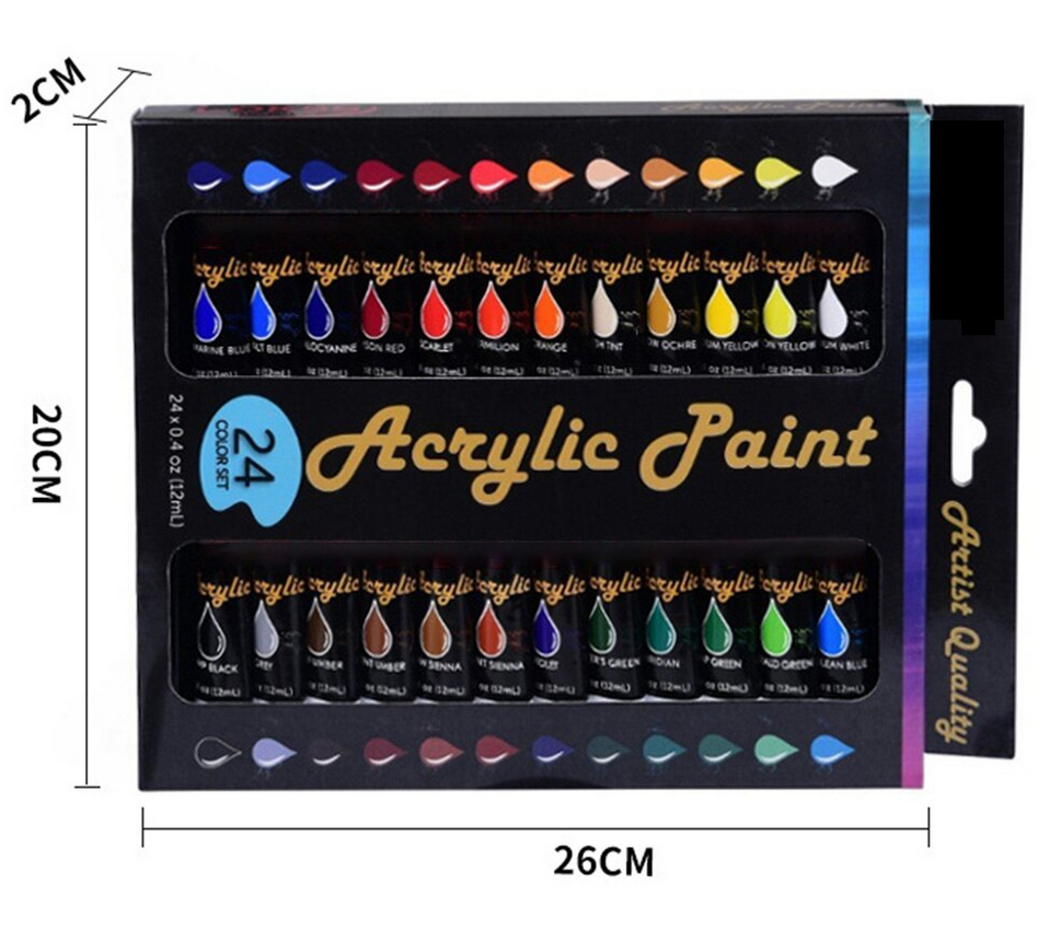 Набір акрилових фарб AcryLic Paint 24 кольори по 12 мл - фото 3